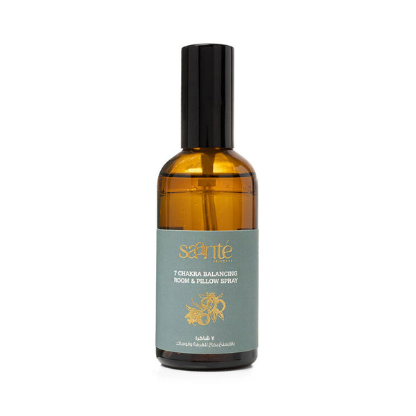 Saanté 7 chakra balancing room and pillow mist bottle